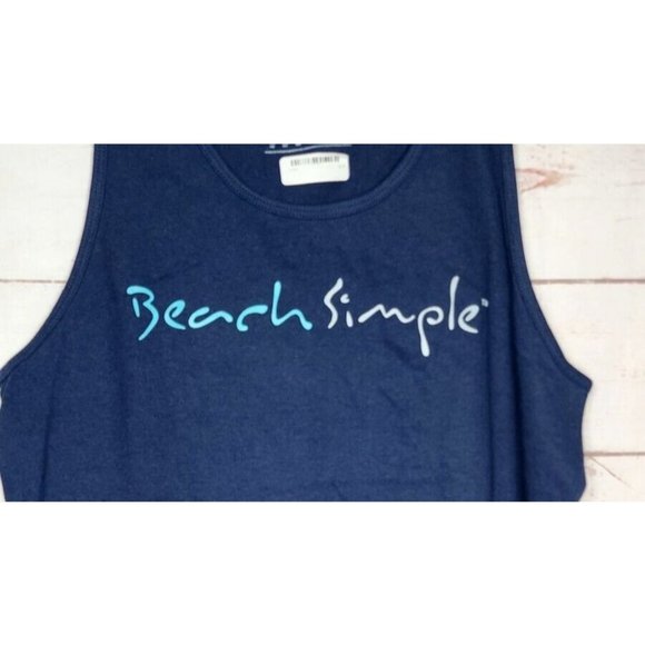 Rare Beach Simple Logo Medium Cotton Blend Women U.S.A Made Tank Top - Picture 3 of 7